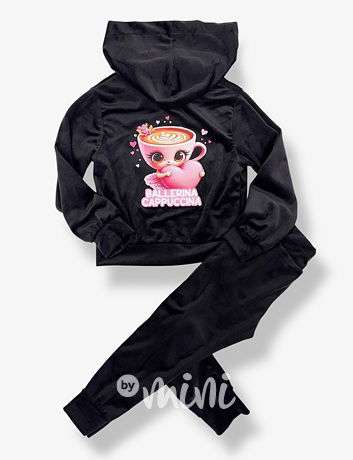 Ballerina Cappuccina soft velur souprava černá