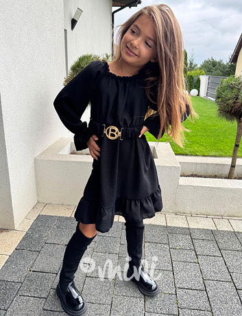 Šaty s páskem LILY černé