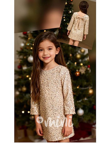 BOW flitr šaty zlaté