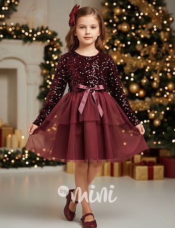 Bordo slavnostní šaty