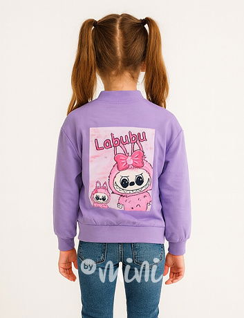 Labubu mikina fialová
