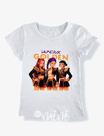 Demon Hunters triko GOLDEN bílé