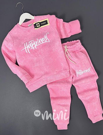 Happiness pink ombre zateplená souprava