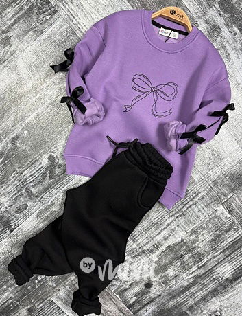 Zateplená souprava s mašličkami