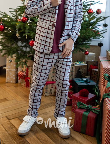 All for kids elegant kalhoty grey/bordo