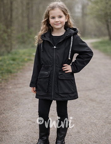 Přechodová parka černá