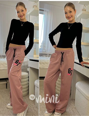 Lounge Six Seven volné tepláky růžové