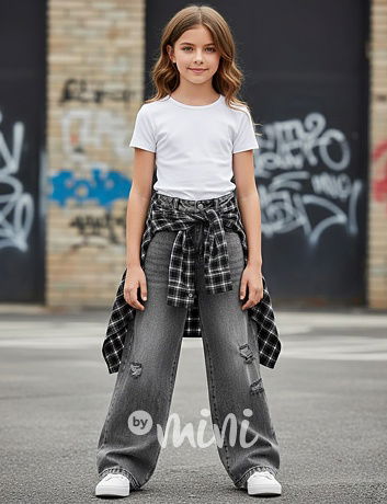 Volné lounge džíny s odnímatelnou košilí