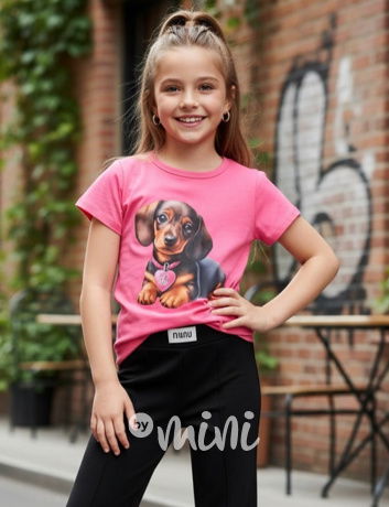 Jezevčík triko malinové