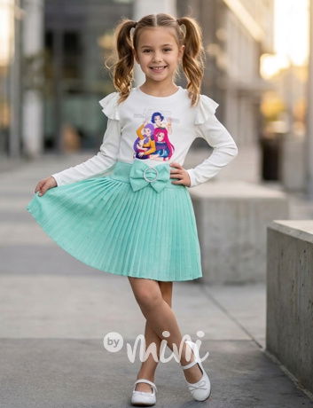 Demon Hunters šaty s plisovanou sukní mint