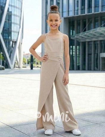 Elegant letní overal béžový