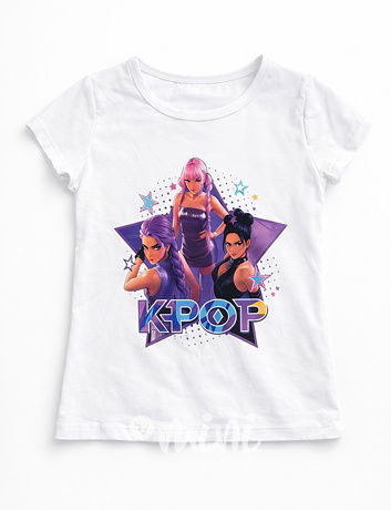 K-Pop Demon Hunters triko bílé