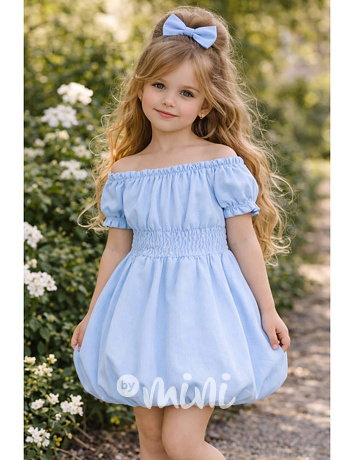 Sweetie šaty s balonovou sukní nebeské