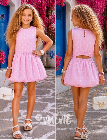 Dolce pink puntíkaté šaty