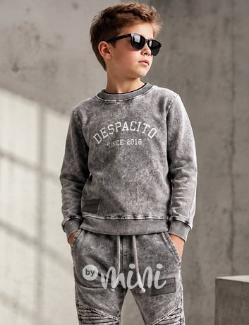 Despacito acid wash mikina grey