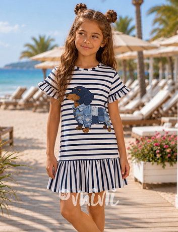 Riviera puppy šaty blue