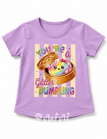 Squishy dumpling triko GLITTER fialové