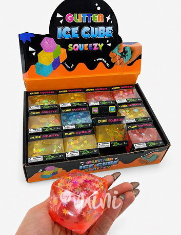 ICE cube squish glitter