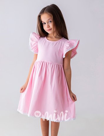 Lily Grey romantic boho šaty s krajkou sweet pink