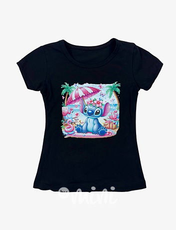 Lilo & Stitch triko BEACH černé