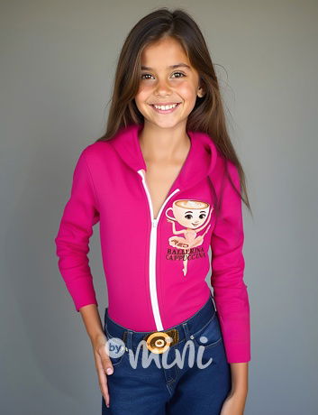 Ballerina Cappuccina mikina zip malinová