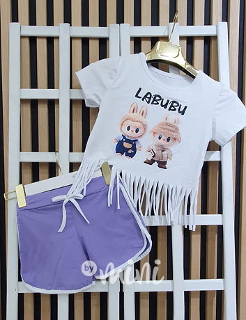 Labubu letní set white/lila