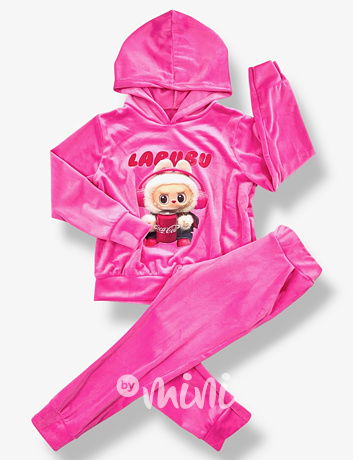 Labubu & Coca Cola soft velur souprava pink