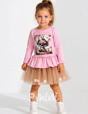 STITCH luxury tylové šaty s pompony