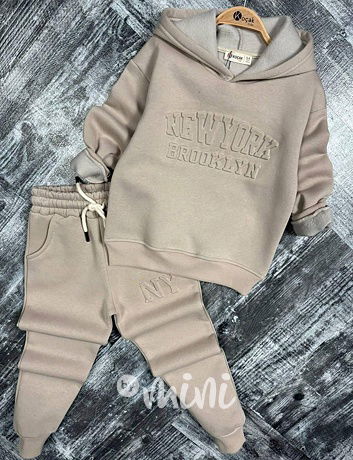 NY zateplená souprava béžová