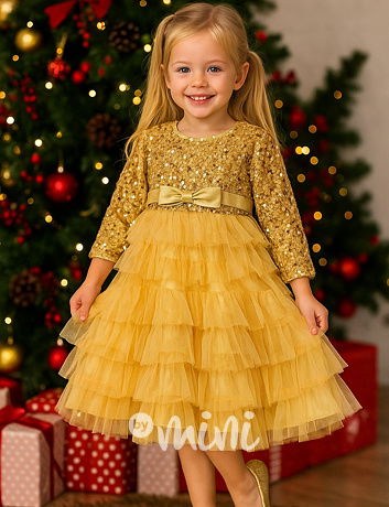 Luxury flitrové šaty GOLD