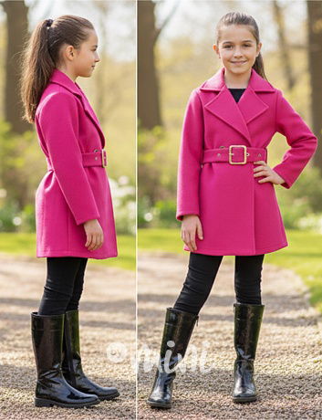 Flaušový kabátek CHIC růžový