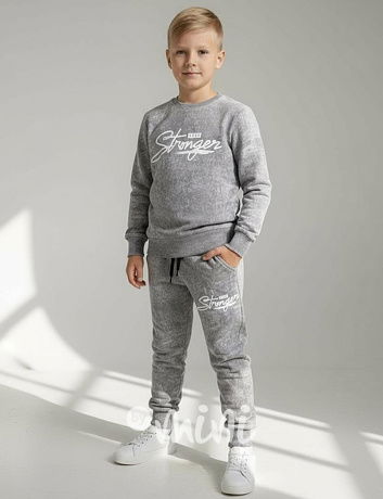 Stronger tepláková souprava melange grey