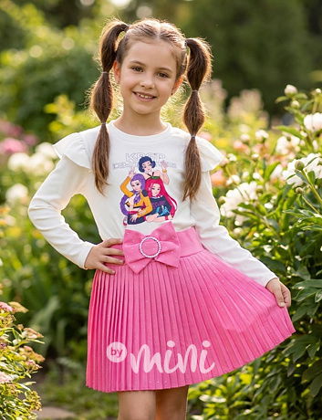 Demon Hunters šaty s plisovanou sukní pink