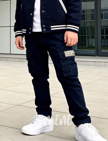 Cargo kalhoty CITY modré