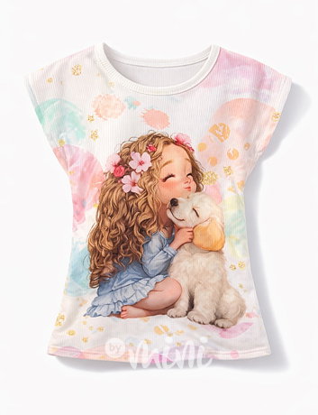 Girl&Dog žebrované triko