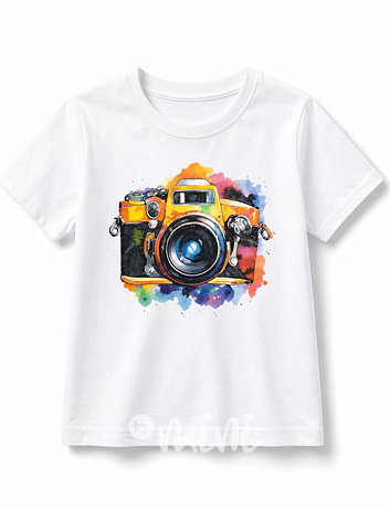 Bavlněné triko camera bílé