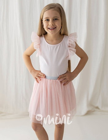 Peach tylová tutu sukně Lily Grey