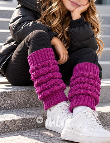 Teplé návleky purple