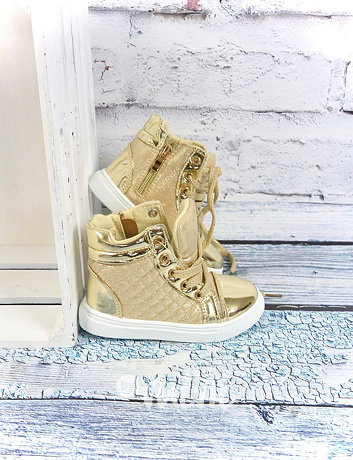 Gold sneakers