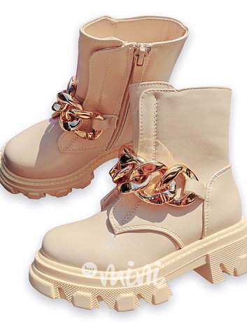Boots nízké boty se zdobením beige