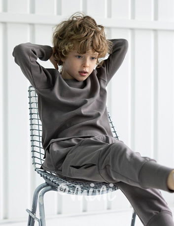 AFK longsleeve žebrované triko steel