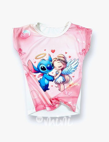 STITCH angel žebrovaná blůzka