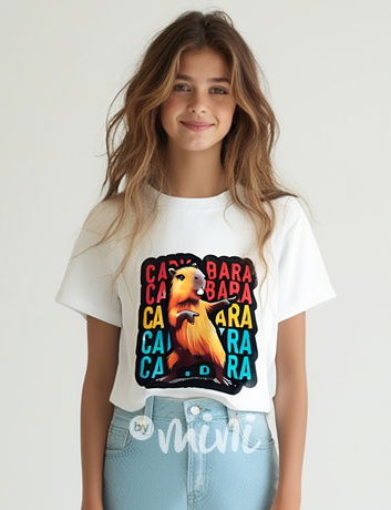 Capybara triko bílé