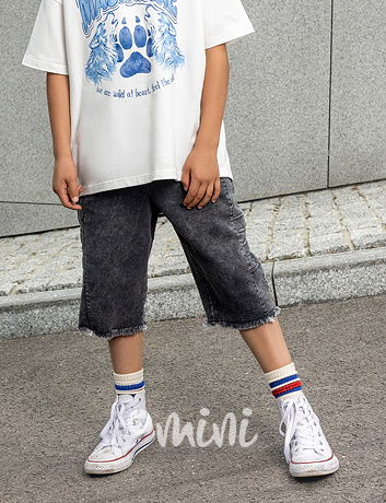 Mash Mnie denim long shorts