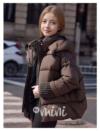 Zimní oversize bunda chocolate