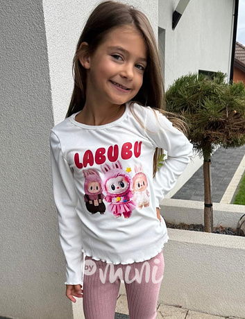 Labubu longsleeve blůzka bílá
