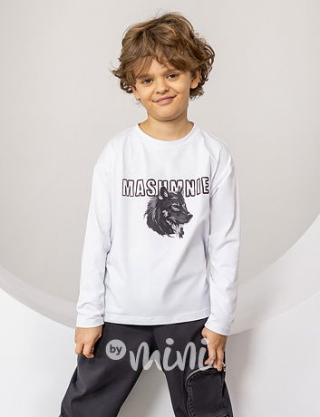 Mash Mnie longsleeve triko wolf bílé