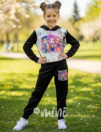 HUNTRIX soft velur souprava BLACK