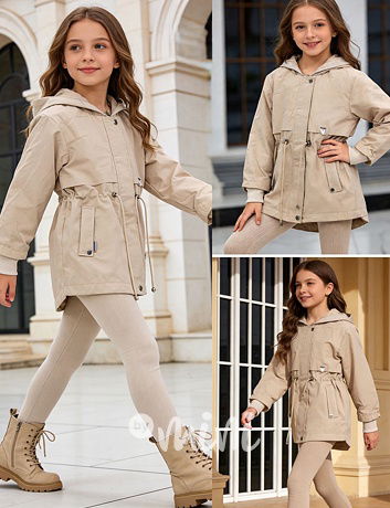 Béžová long parka