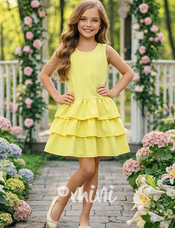 Šaty s vrstvenou sukní sunshine